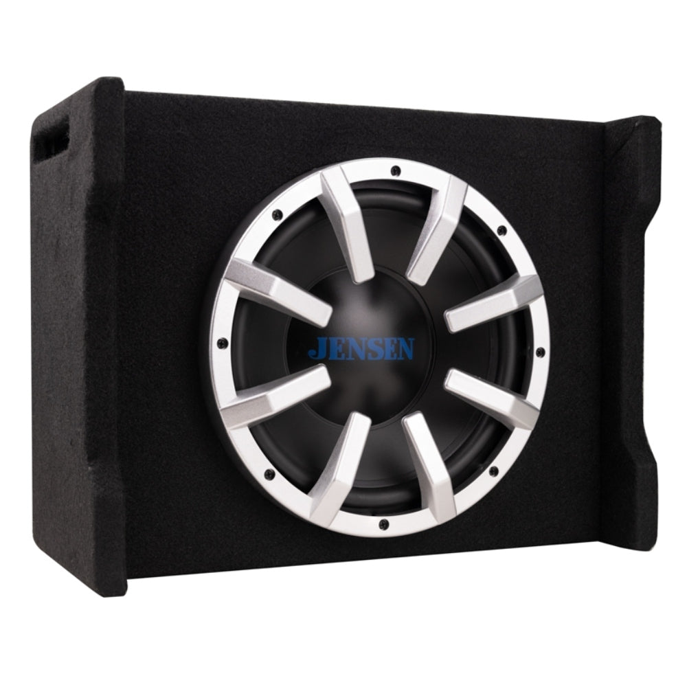 Jensen JW10A 10″ Subwoofer with Vented Enclosure and Built-In Amp – JW10A Jensen