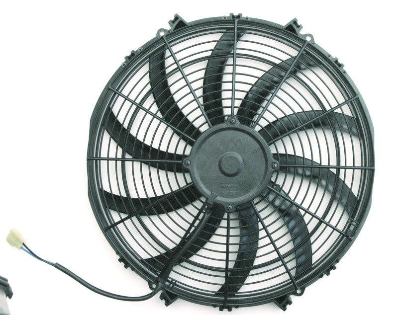 AFCO Racing 80177 S-Blade  Electric Fan  16 Inch  2170 CFM  Standard Connectors With Pigtail Afco Racing Products