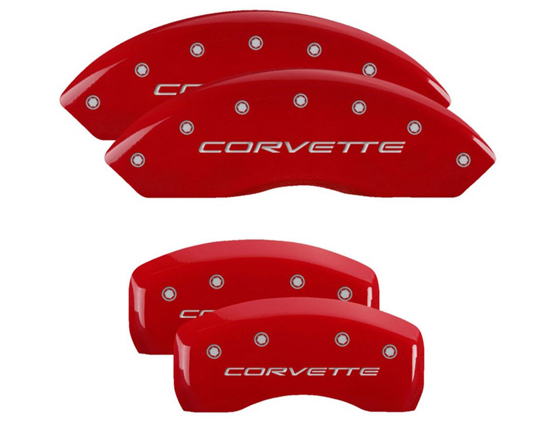 Mgp Caliper Cover 13007SCV5RD 97- Corvette C5/C6 Caliper Covers Red Husky Liners
