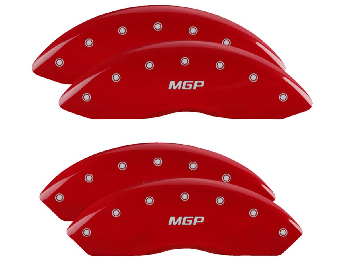 Mgp Caliper Cover 14243SMGPRD Set of 4 Caliper Covers Engraved Front and Rear