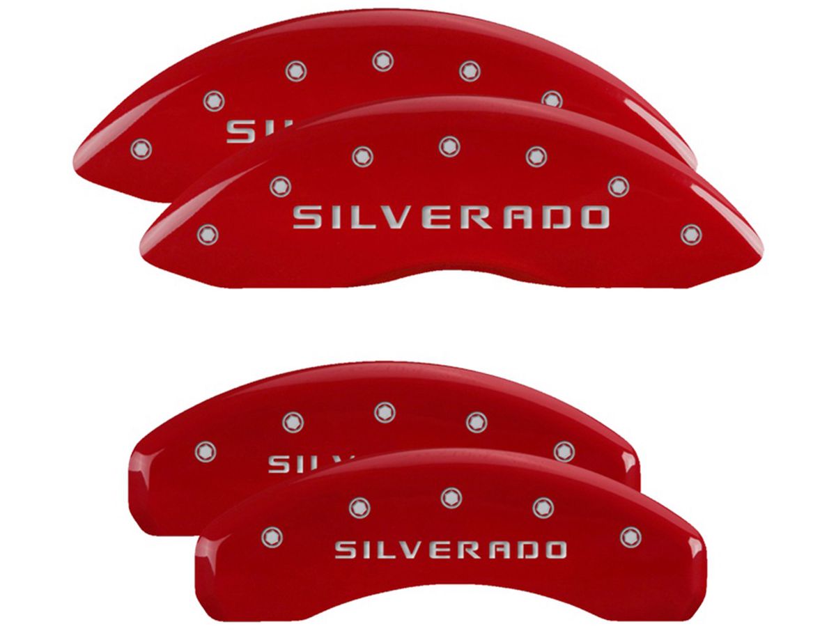 Mgp Caliper Cover 14252SSILRD Set of 4 Caliper Covers Engraved Front and Rear