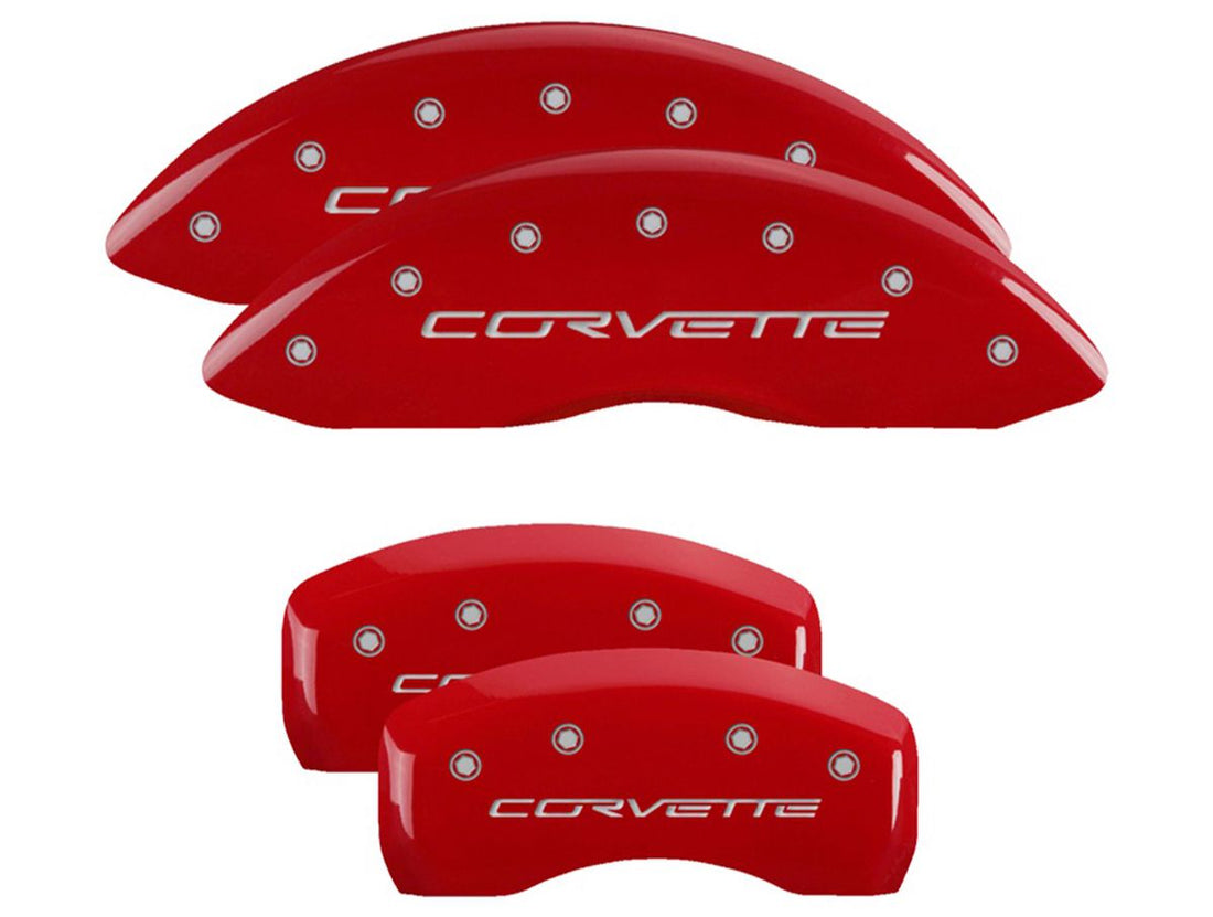 Mgp Caliper Cover 13008SCV6RD 05-13 Corvette Caliper Covers Red Mgp Caliper Cover