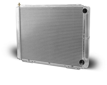 AFCO Racing 80119N Aluminum Radiator Circle Track 26 Inch Double Pass Chevy  1.5 Inch Right Side Inlet Husky Liners