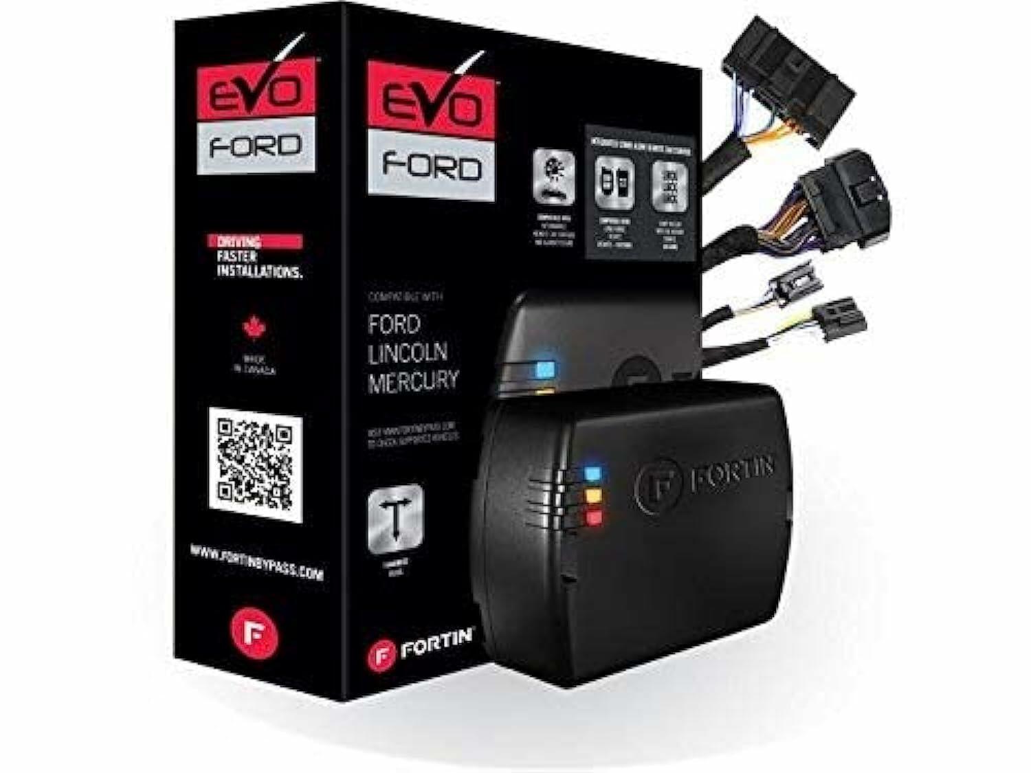 Fortin EVO-FORT4 Module & T-Harness combo for 2008+ Ford, Lincoln and Mercury Standard Key vehicles. Fortin