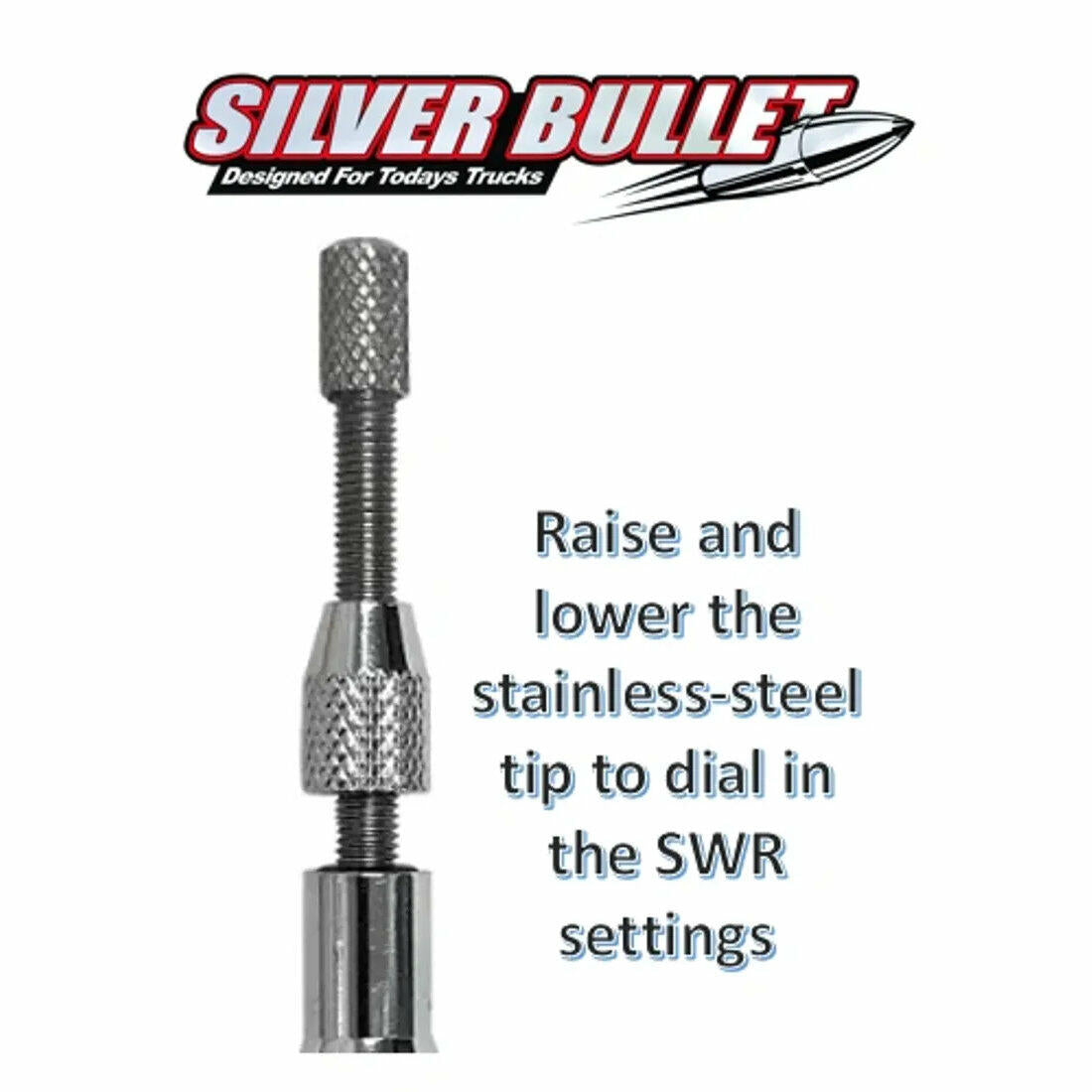 Driver Extreme DRX-4661 Silver Bullet Fiberglass CB Antenna - 66" Tall - Black