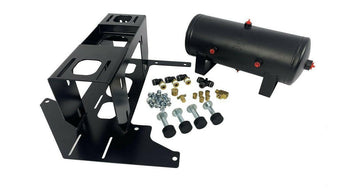 Soporte de tanque doble para compresor de 1/4" Hornblasters HB-STDDK con eliminación de rueda de repuesto