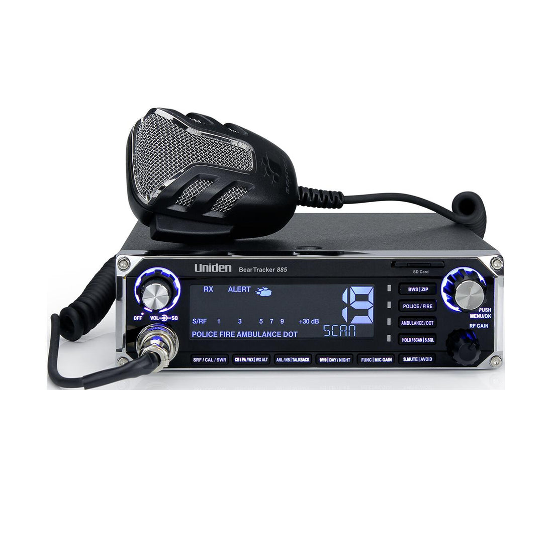 Uniden BearTracker 885 Hybrid CB Radio with Integrated Digital Scanner CB Radio Uniden