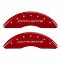 MGP Caliper Covers - Brake Caliper Covers 2006-2013 Chevrolet Corvette (Big Brake Only) - Front and Rear Set - Red MGP Caliper Covers