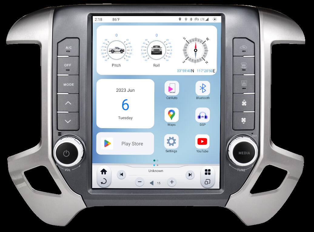 LinksWell TS-GMPU12-1RR-6H 2014-2018 Chevy Silverado / GMC Sierra Generation 6 T-Style Radio Linkswell