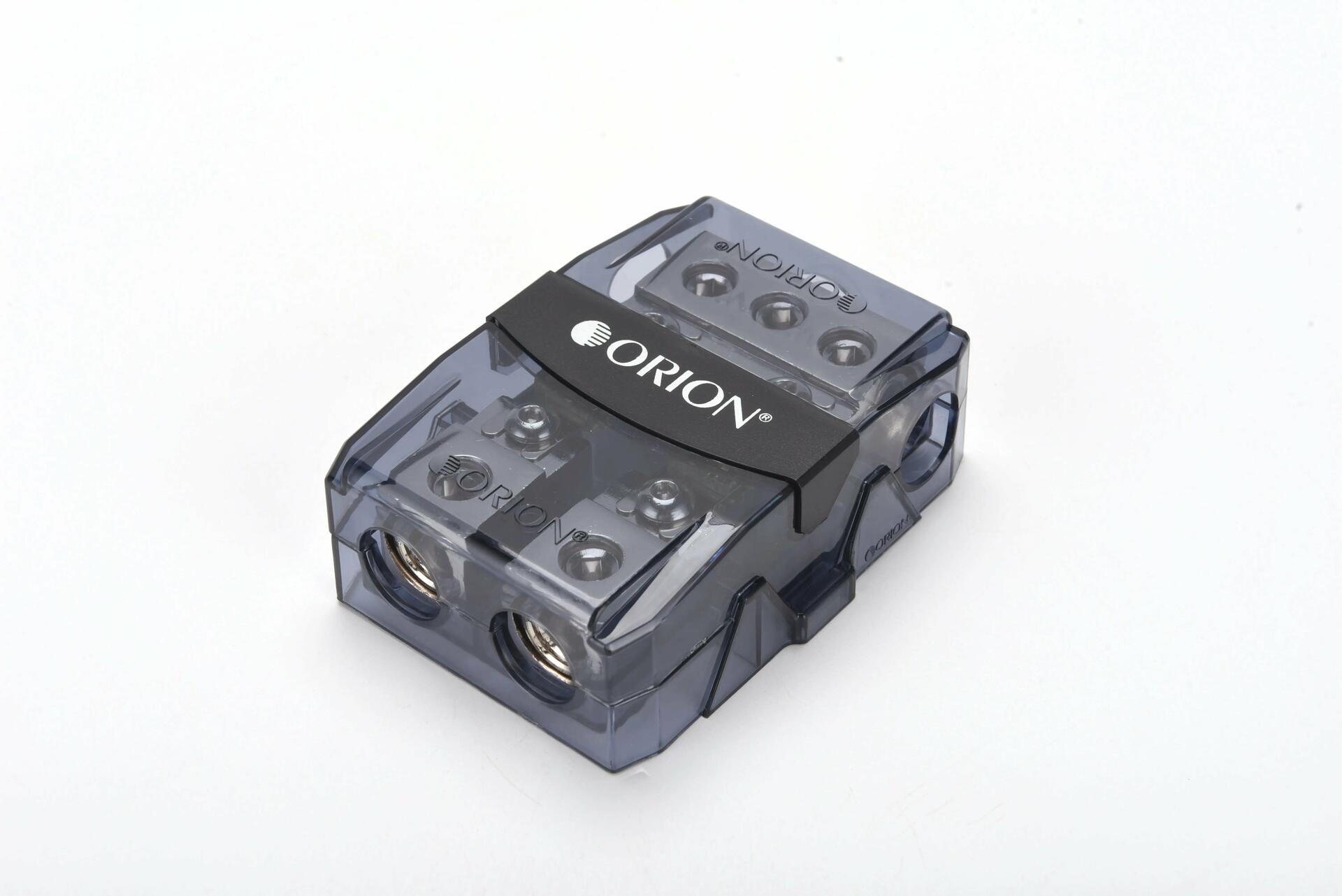 Orion OWFHM30204 3 x 0 Gauge In - 2 x 4 / 2 Gauge Out Nickel Plated Mini ANL Power Distribution Block Audiopipe