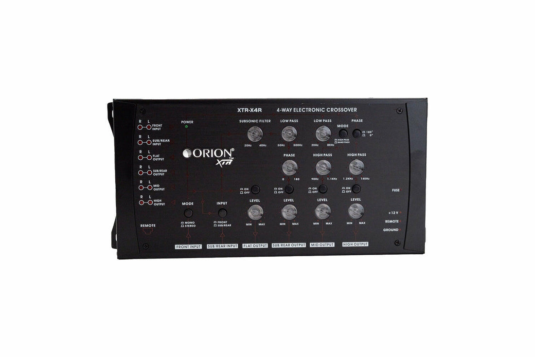 Orion XTR-X4R XTR Series 4-Way Electronic Crossover Network with Remote Bass Boost and Level Control Husky Liners