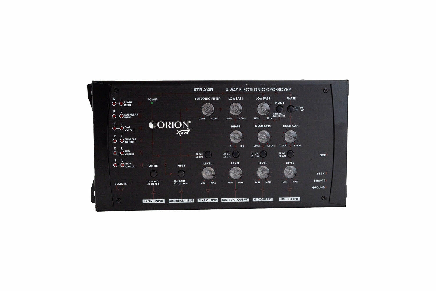 Orion XTR-X4R XTR Series 4-Way Electronic Crossover Network with Remote Bass Boost and Level Control Husky Liners