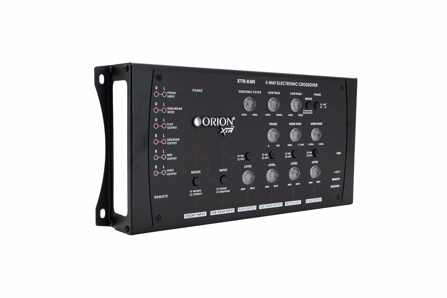 Orion XTR-X4R XTR Series 4-Way Electronic Crossover Network with Remote Bass Boost and Level Control Husky Liners