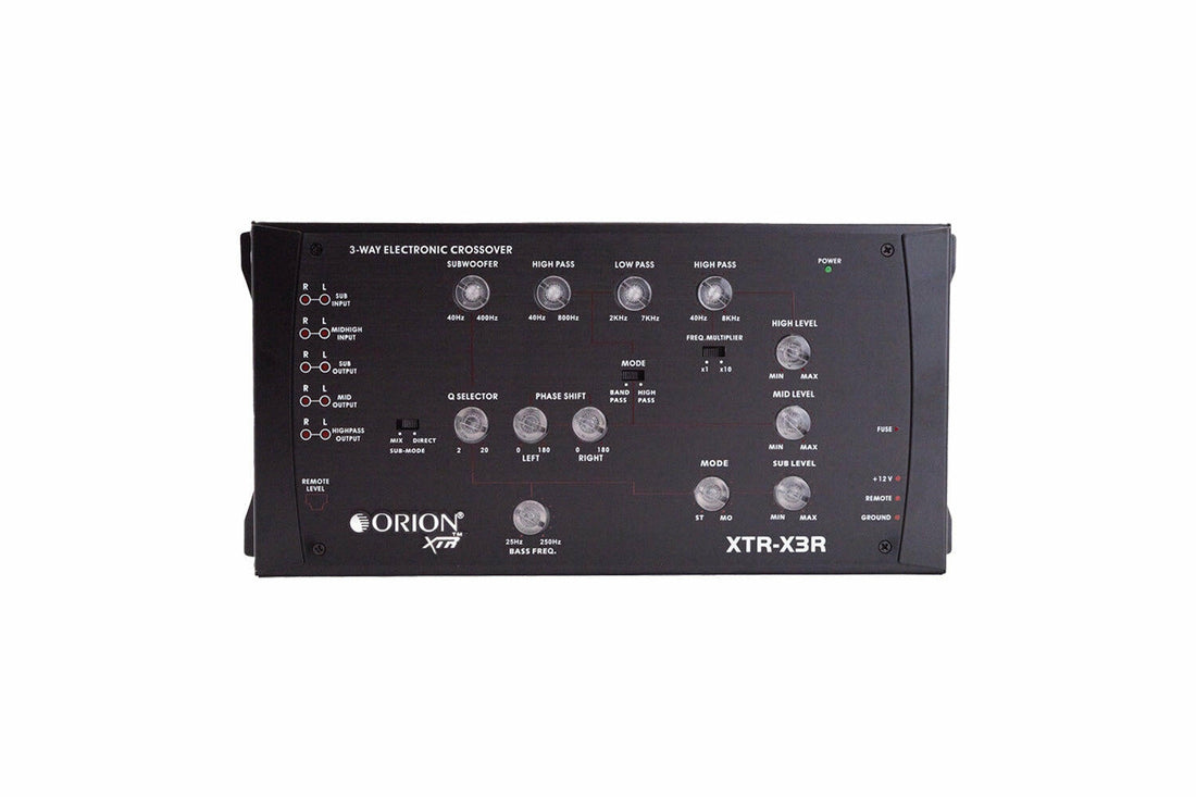 Orion XTR-X3R XTR Series 3-Way Electronic Crossover Network with Remote Bass Boost and Level Control Husky Liners