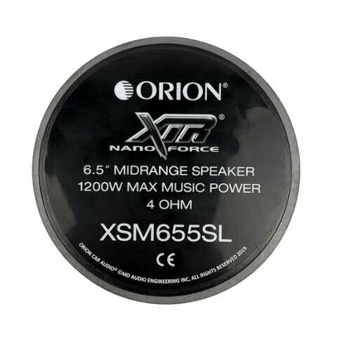 Orion XSM655SL 6.5" 300 RMS / 1200 MAX Slim Ultra Efficient Midrange Speakers aFe Power