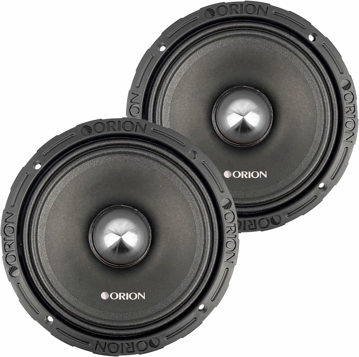 Orion HCCA858NHP HCCA 8" 650 RMS Ultra High Performance Pro Audio Midrange Speakers 8 Ohm 2600 Watt Max Husky Liners