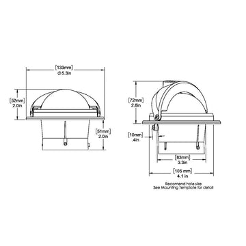 Ritchie F-82W Voyager Compass - Flush Mount - White (F-82W) Ritchie