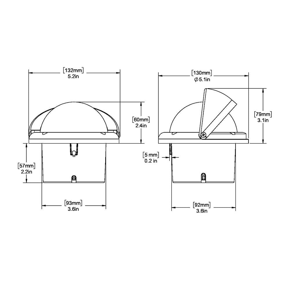 Ritchie HF-743 Helmsman Combidial Compass - Flush Mount - Black (HF-743) Ritchie