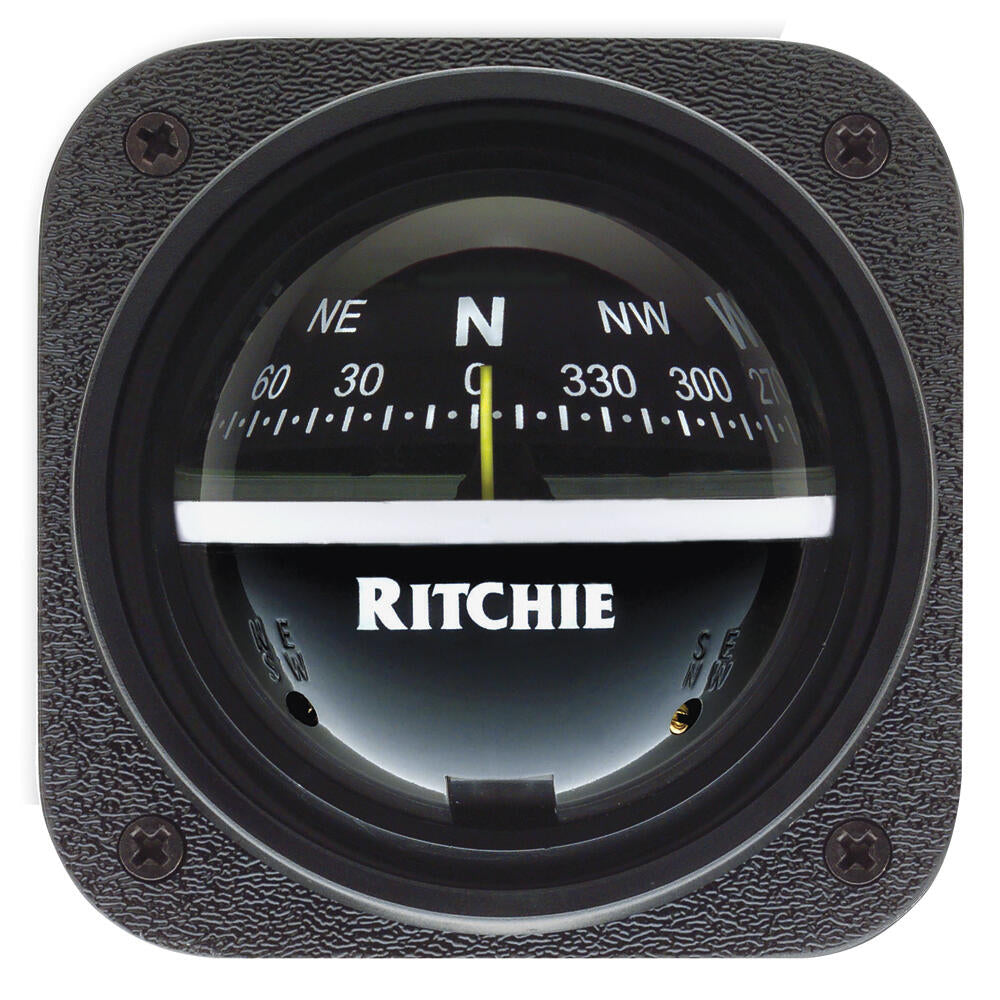 Ritchie V-537 Explorer Compass - Bulkhead Mount - Black Dial (V-537) Ritchie
