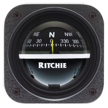 Ritchie V-537 Explorer Compass - Bulkhead Mount - Black Dial (V-537) Ritchie