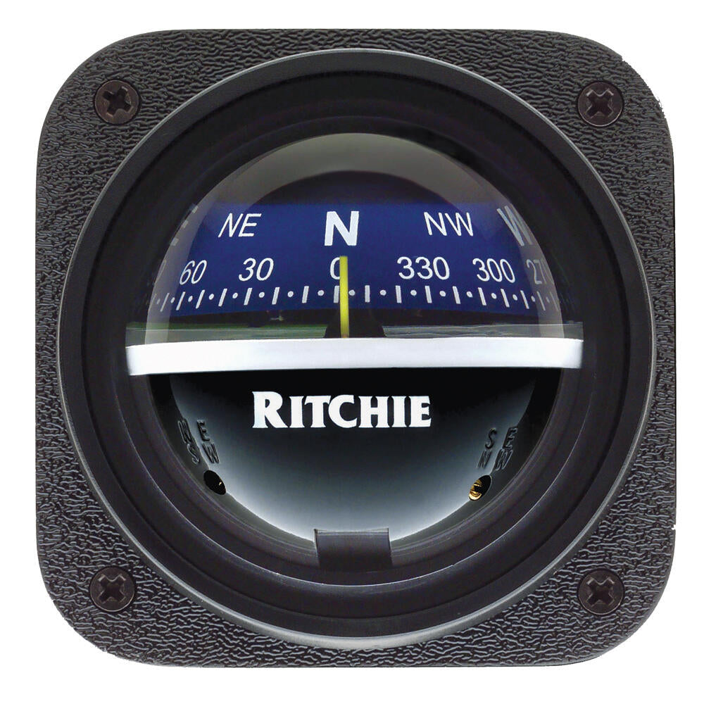 Ritchie V-537B Explorer Compass - Bulkhead Mount - Blue Dial (V-537B) Ritchie