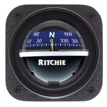 Ritchie V-537B Explorer Compass - Bulkhead Mount - Blue Dial (V-537B) Ritchie