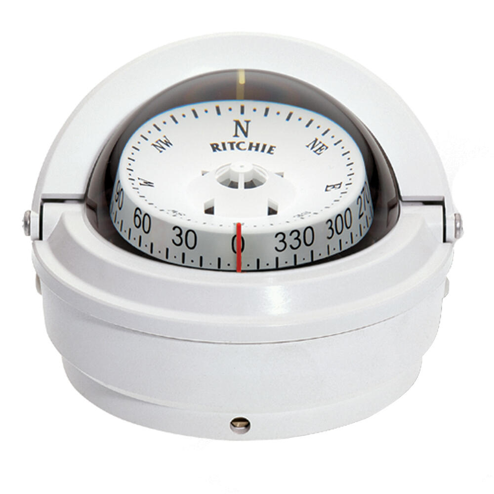Ritchie S-87W Voyager Compass - Surface Mount - White (S-87W) Ritchie