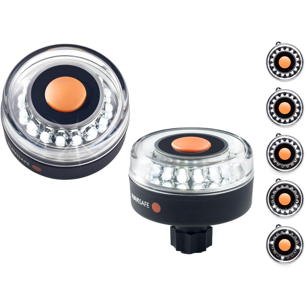 Navisafe Navilight All-White 5 Mode 360&deg; 2NM w/RAILBLAZA Base (055-1) Navisafe
