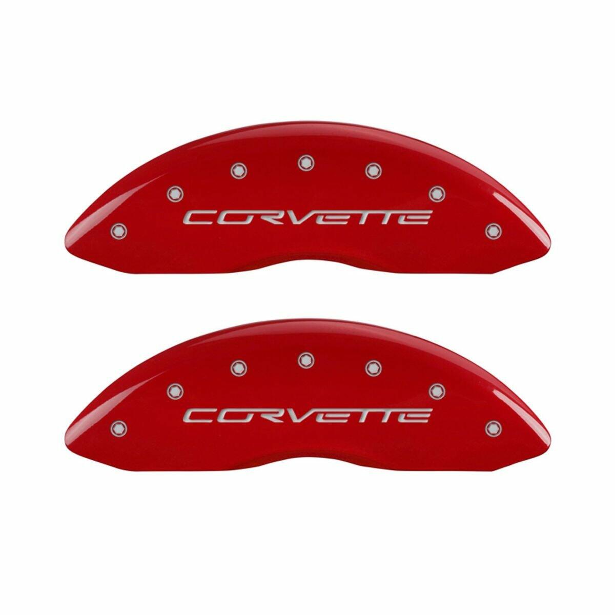 MGP Caliper Cover 13083SCV6RD Red Caliper Covers for 2006-2013 CORVETTE Mgp Caliper Cover