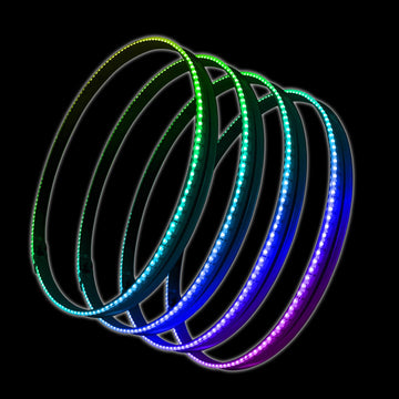 Oracle Lighting 4215-334 LED Light Accessories 4215-334 LED Strip - Exterior LED Illuminated Wheel Rings - ColorSHIFT No Remote