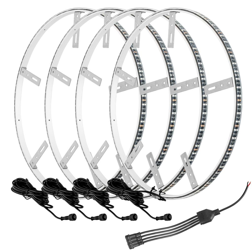 Oracle Lighting 4228-002 Light Bars, Light Pods and Fog Lights 4228-002 LED Accent Lights LED Illuminated Wheel Rings - Double LED - Blue