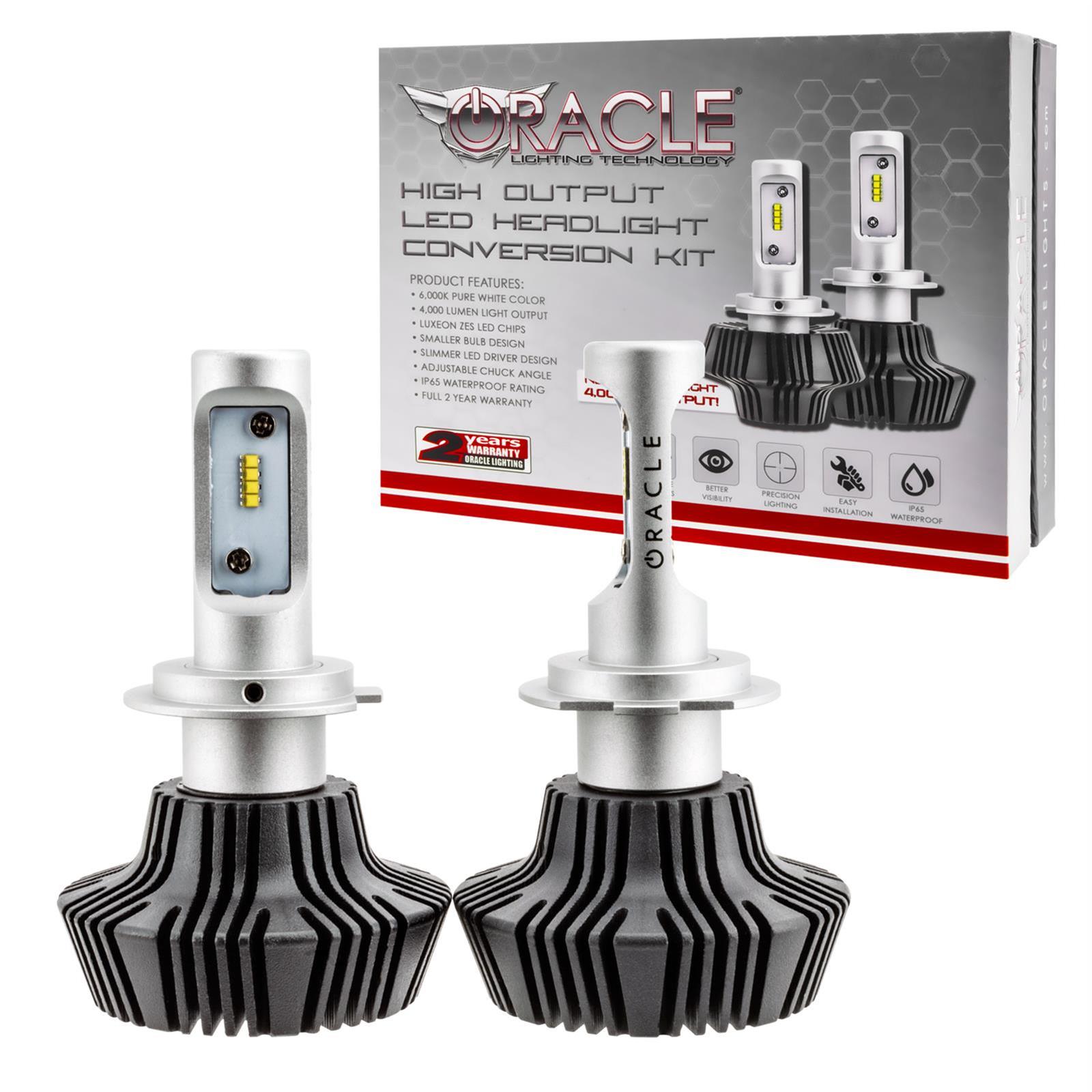 Oracle Lighting 5232-001 Replacement LED Headlight Bulbs 5232-001 Light Bulbs, LED Headlight Bulbs, H7, White, 4,000 Lumens, Kit