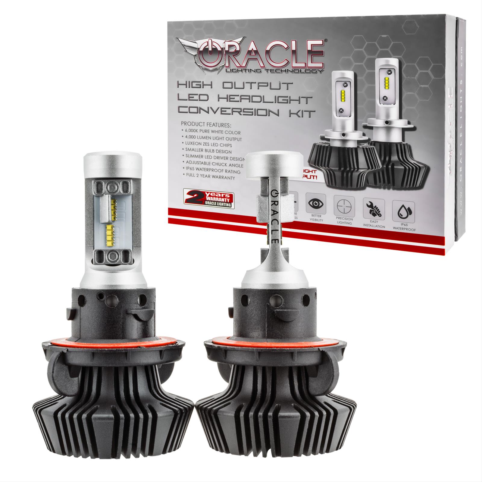 Oracle Lighting 5236-001 Replacement LED Headlight Bulbs 5236-001 Light Bulbs, LED Headlight Bulbs, H13, White, 4,000 Lumens, Kit
