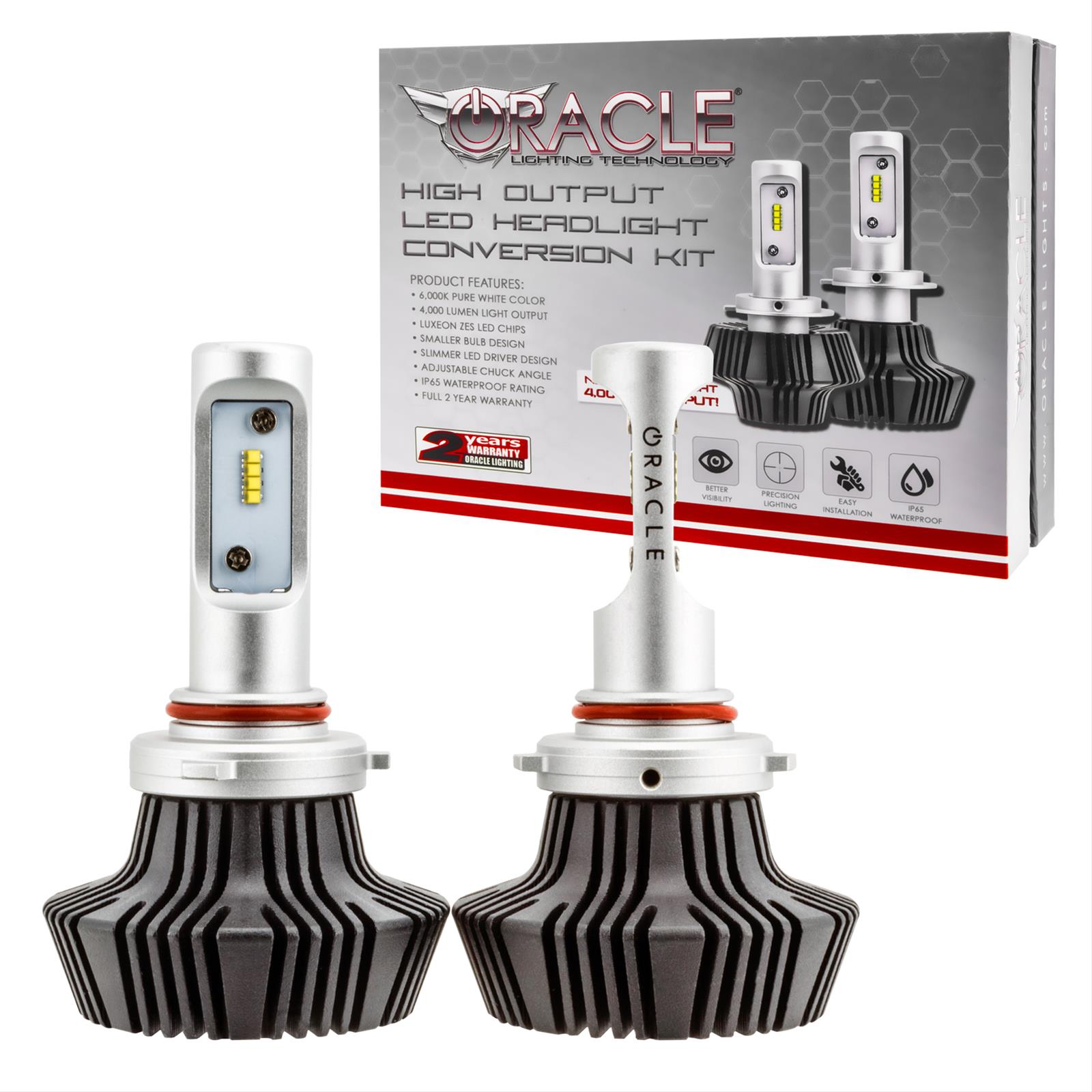 Oracle Lighting 5239-001 Replacement LED Headlight Bulbs 5239-001 Light Bulbs, LED Headlight Bulbs, 9005, White, 4,000 Lumens, Kit ORACLE