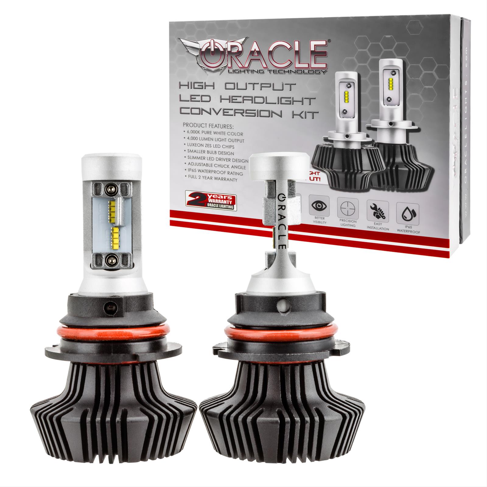 Oracle Lighting 5240-001 Replacement LED Headlight Bulbs 5240-001 Light Bulbs, LED Headlight Bulbs, 9006, White, 4,000 Lumens, Kit