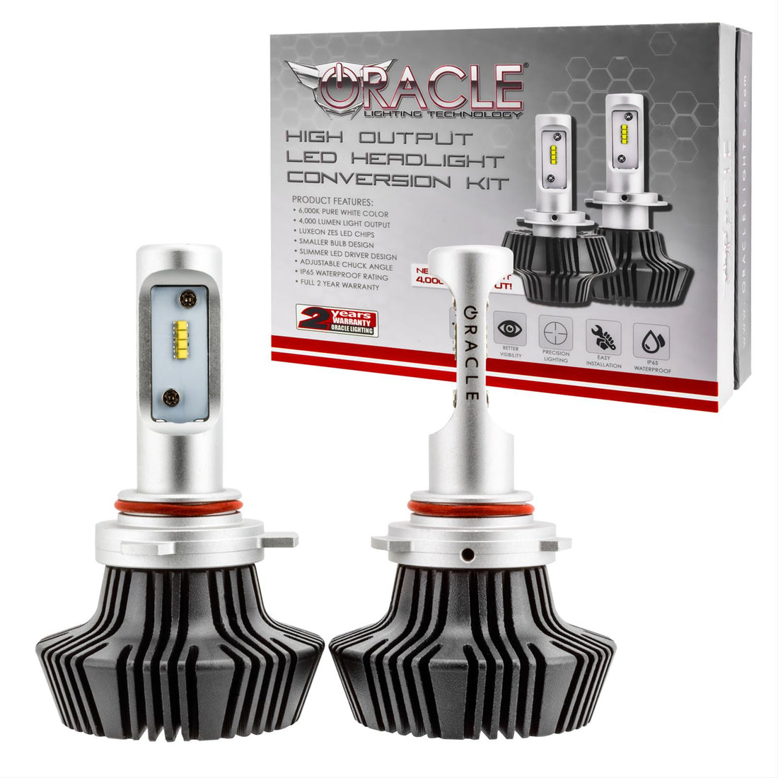 Oracle Lighting 5242-001 Replacement LED Headlight Bulbs 5242-001 Light Bulbs, LED Headlight Bulbs, 9012, White, 4,000 Lumens, Kit ORACLE
