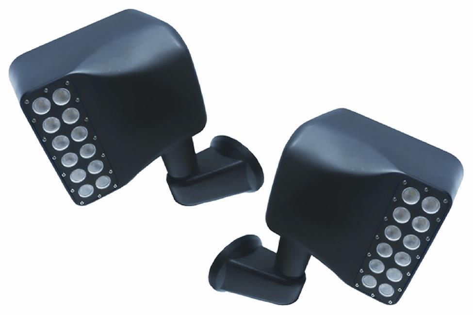 Oracle Lighting 5751-001 LED Mirrors 5751-001 Mirrors, Side View, LED, Custom, Convex, Electric, Black Polycarbonate Housing, Jeep, Pair ORACLE
