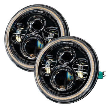 Oracle Lighting 5769-123 7 in. High-Powered LED Headlights 5769-123 Headlights, 7 in. High Powered LED, with SwitchBack Turn Signal, Jeep, Black Bezel, Pair