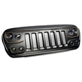 Oracle Lighting 5837-PRO Vector Series Grilles 5837-PRO Grille, Vector Series, Complete, Main Grille, ABS Plastic/Polycarbonate, Vertical Bar, Black, Jeep, Each 3D MAXpider