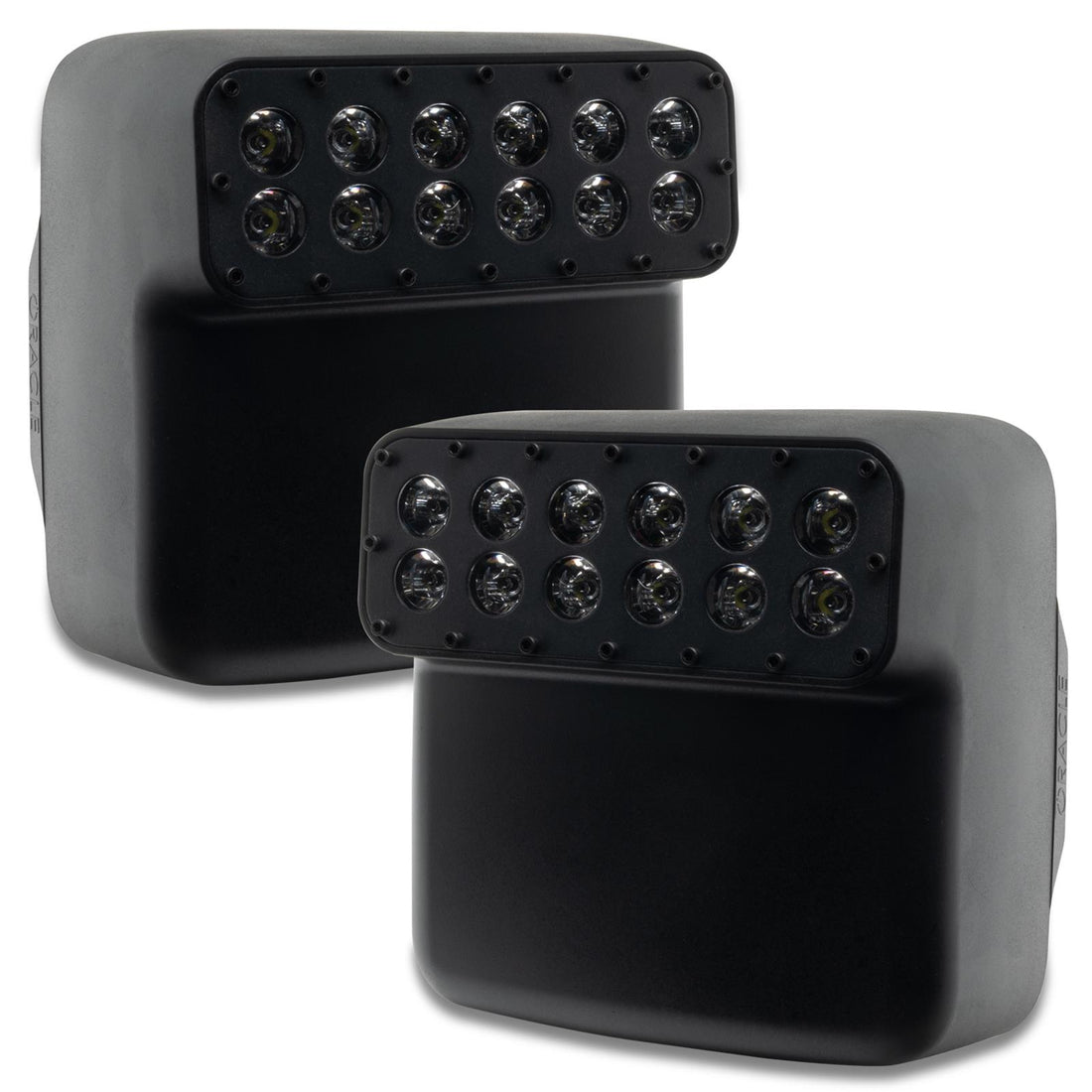 Oracle Lighting 5855-001 LED Mirrors 5855-001 Side View Mirrors, Oracle, LED, Off-Road Side Mirrors, Plastic Housing, Black, 45 Degree Angle Beam, 2,200 Lumens, Jeep, Wrangler JL, Gladiator, Pair ORACLE