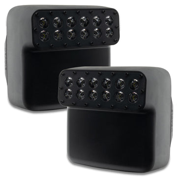 Oracle Lighting 5855-001 LED Mirrors 5855-001 Side View Mirrors, Oracle, LED, Off-Road Side Mirrors, Plastic Housing, Black, 45 Degree Angle Beam, 2,200 Lumens, Jeep, Wrangler JL, Gladiator, Pair ORACLE