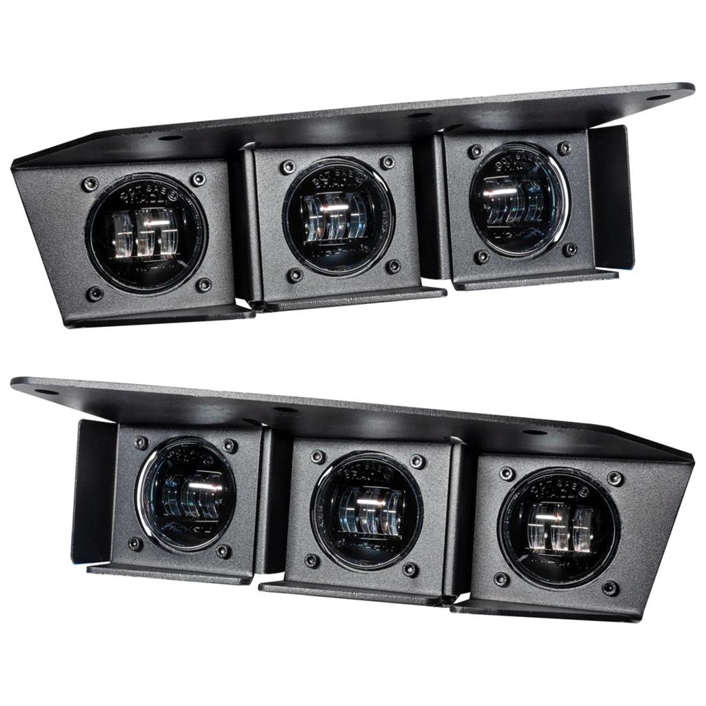 Oracle Lighting 5890-001 Triple LED Bumper Fog Lights 5890-001 Fog Light Assembly, 2021-2022 Ford Bronco Triple LED Fog Light Kit for Steel Bumper