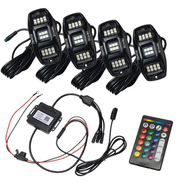 Oracle Lighting 5895-339 LED Accent Lights 5895-339 Rock Light ColorSHIFT® RGB+W Underbody Wheel Well Rock Light Kit (4 PCS)