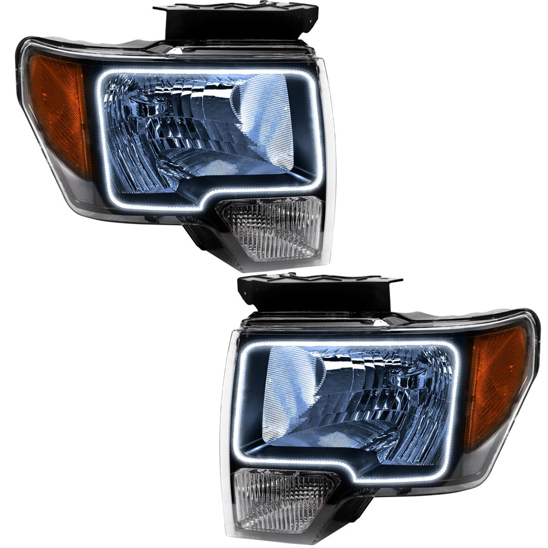 Oracle Lighting 7187-001 SMD Pre-Assembled Halo Headlights 7187-001 Pre-Installed Lights 2009-2014 Ford F-150 ALL LED HL ORACLE