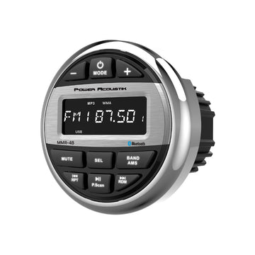 Power Acoustik MMR-4B Marine Grade Headunit w/ AM/FM Tuner, USB & Bluetooth Poweracoustik