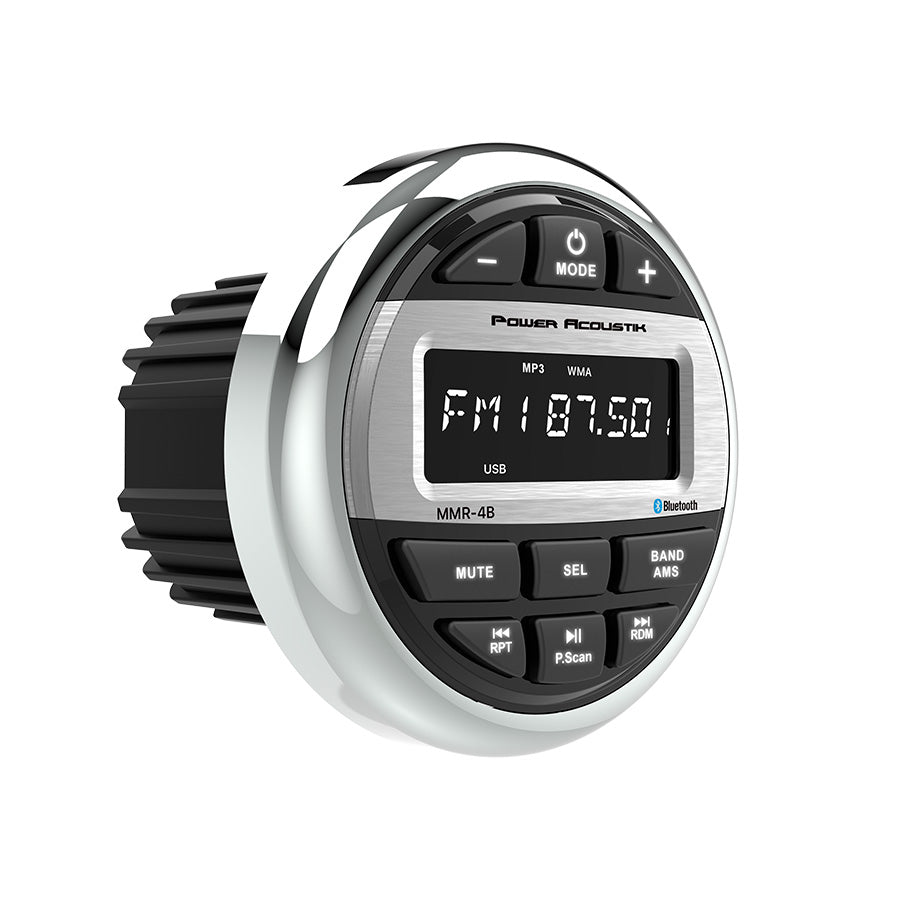 Power Acoustik MMR-4B Marine Grade Headunit w/ AM/FM Tuner, USB & Bluetooth Poweracoustik