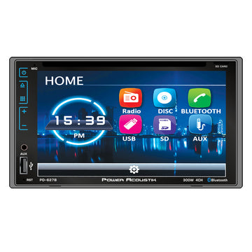 Reproductor multimedia digital DVD Power Acoustik PD-627B de doble DIN con Bluetooth