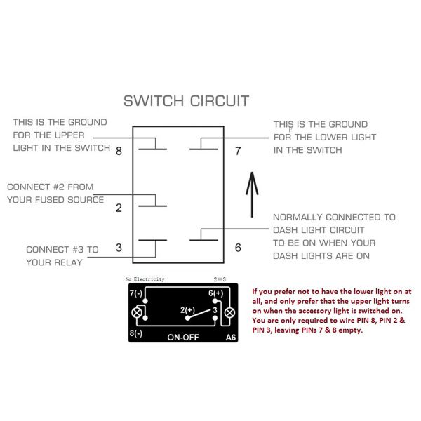 Racesport MSTLS24W Marine Sport LED Rocker Switch w/ White LED Radiance (Music)