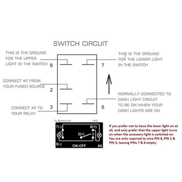 Racesport MSTLS24W Marine Sport LED Rocker Switch w/ White LED Radiance (Music)