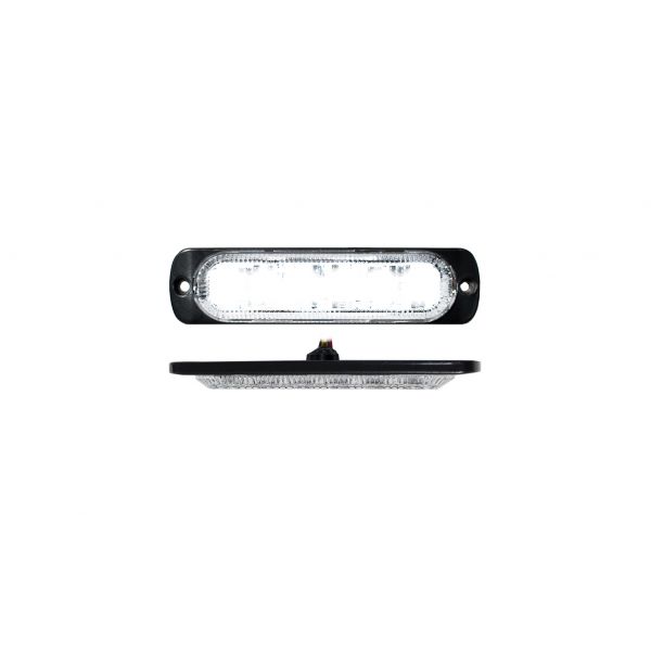 Racesport RS70016W 6-LED Ultra Slim Flush Mount 19-Flash Pattern Marker Strobe Light (White)